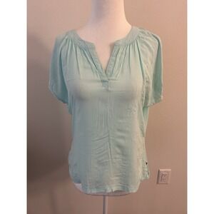 Gef France Aqua Blue Tunic Top Y2K Beach Surf